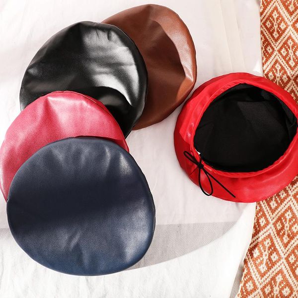 fashion women fashion beret solid faux pu leather beret french artist warm beanie hat 2020, Blue;gray
fashion women fashion beret solid faux pu leather beret french artist warm beanie hat 2020, Blue;gray