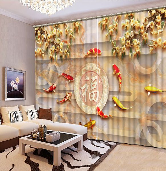 curtains with nine fish and blessing luxury blackout 3d window curtain living room bedroom drapes cortina customized size
curtains with nine fish and blessing luxury blackout 3d window curtain living room bedroom drapes cortina customized size