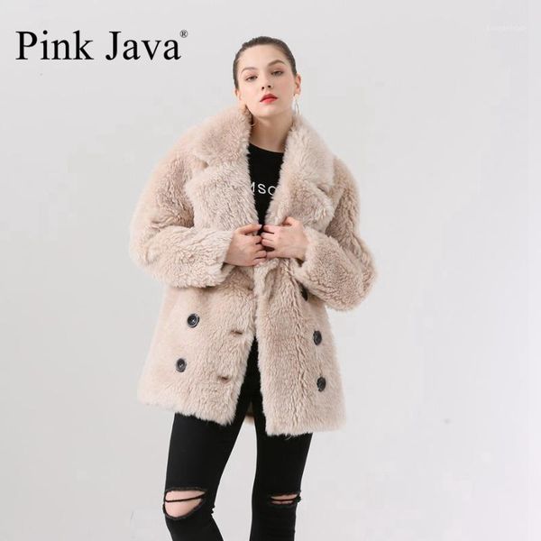 women's fur & faux pink java qc19011 real coat women winter fashion wool jacket long sheep available 1, Black
women's fur & faux pink java qc19011 real coat women winter fashion wool jacket long sheep available 1, Black