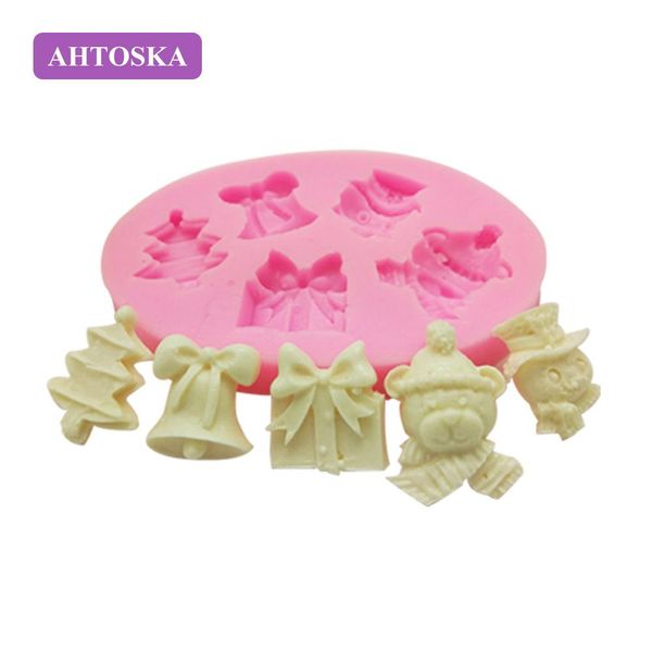 ahtoska рождество fondant mold силиконовые кухонные санта-клаус diy дерево малый колокол малый подарочная коробка для выпечки инструменты bb 
ahtoska рождество fondant mold силиконовые кухонные санта-клаус diy дерево малый колокол малый подарочная коробка для выпечки инструменты bb