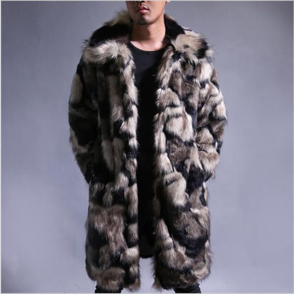 men's fur & faux s-3xl 2021 autumn and winter gd concert with the same paragraph coat jacket hit color fashion singer stage costumes, Black
men's fur & faux s-3xl 2021 autumn and winter gd concert with the same paragraph coat jacket hit color fashion singer stage costumes, Black