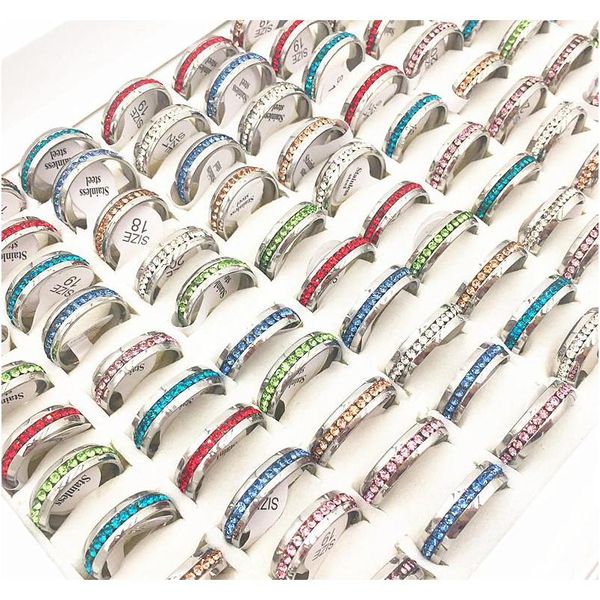 20pcs/pack assorted 6mm single-row full crystal stainless steel jewelry ring for mens womens we wmtigl dh_seller2010, Slivery;golden
20pcs/pack assorted 6mm single-row full crystal stainless steel jewelry ring for mens womens we wmtigl dh_seller2010, Slivery;golden