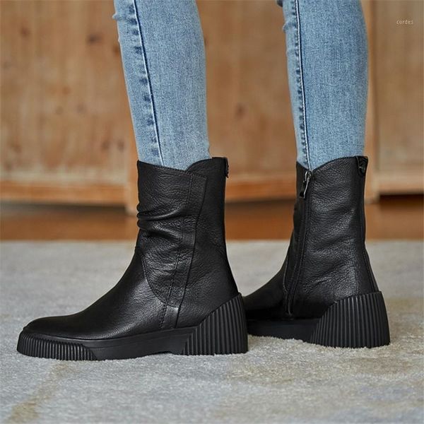 boots 2021 winter women with round toe side zipper low-heel simple and comfortable cow leather item no.s451, Black
boots 2021 winter women with round toe side zipper low-heel simple and comfortable cow leather item no.s451, Black