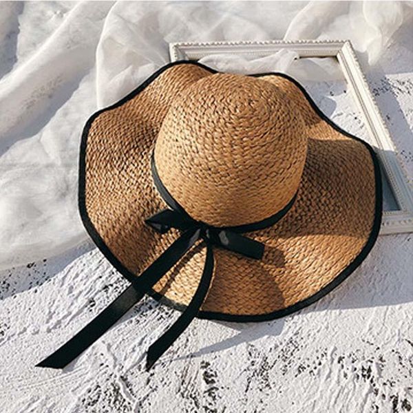new beach caps summer straw breathable bow decoration sun hats ms. outdoor sports seaside wide straw hat visor cap, Black;white
new beach caps summer straw breathable bow decoration sun hats ms. outdoor sports seaside wide straw hat visor cap, Black;white