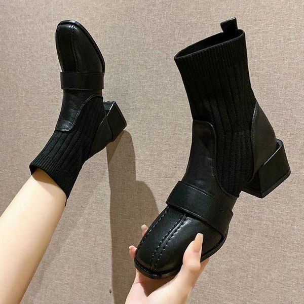 women's boots autumn booties ladies shoes boots-women luxury designer rock rubber 2020 ankle stockings fashion med, Black
women's boots autumn booties ladies shoes boots-women luxury designer rock rubber 2020 ankle stockings fashion med, Black
