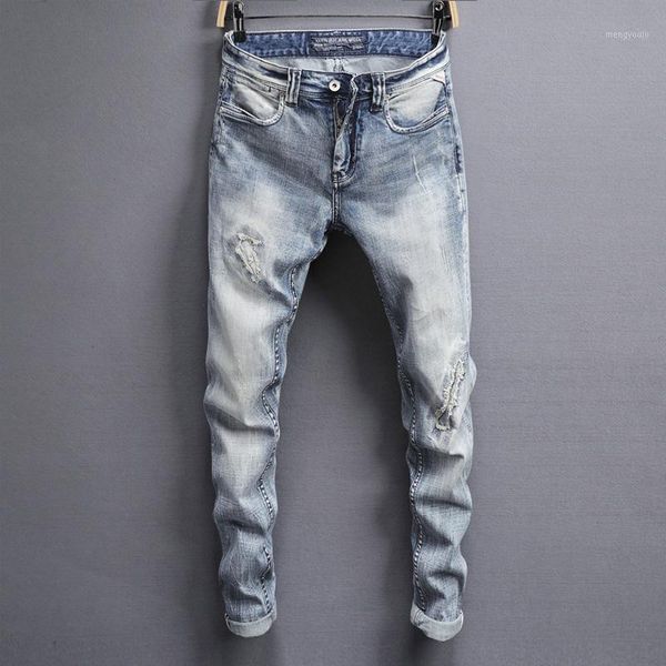 italian vintage designer men jeans retro blue wash slim fit elastic ripped jeans hip hop pants patch designer classical1
italian vintage designer men jeans retro blue wash slim fit elastic ripped jeans hip hop pants patch designer classical1