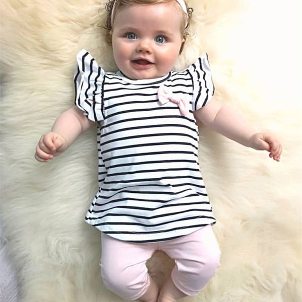 newborn baby girl clothes outfit set short sleeve casual stripe cute bow pink pants headband infant clothing 3pcs suit y200803, White
newborn baby girl clothes outfit set short sleeve casual stripe cute bow pink pants headband infant clothing 3pcs suit y200803, White