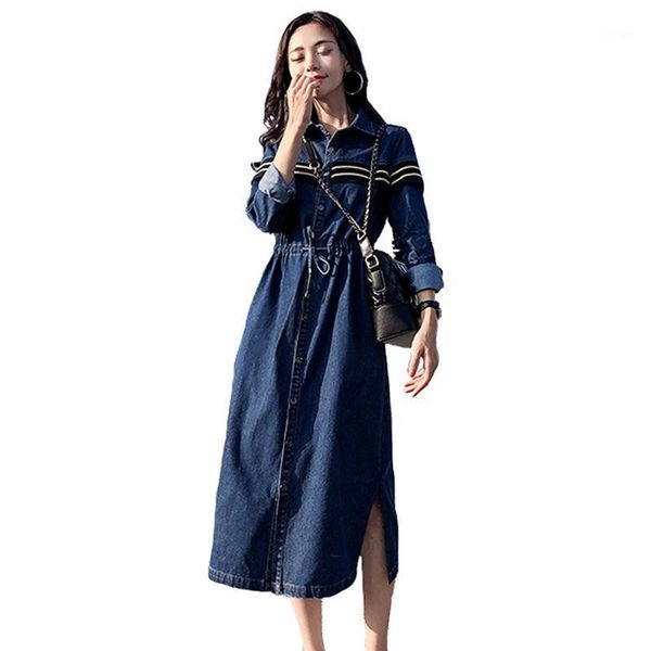 women denim coat spring new long-sleeved single-breasted belt windbreaker jacket autumn fashion ladies denim dress student tide1, Tan;black
women denim coat spring new long-sleeved single-breasted belt windbreaker jacket autumn fashion ladies denim dress student tide1, Tan;black