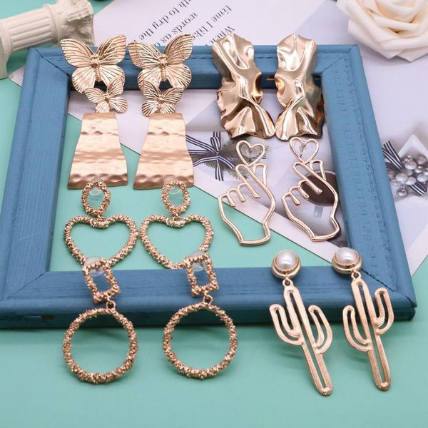 stud hammered heart cactus round geometry earrings statment exaggeration for lady girl, Golden;silver
stud hammered heart cactus round geometry earrings statment exaggeration for lady girl, Golden;silver