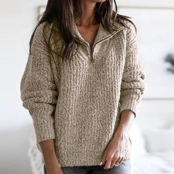 women's sweaters autumn winter women sweater 2021 solid zipper turtleneck knitted casual loose warm pullovers jumpers top, White;black
women's sweaters autumn winter women sweater 2021 solid zipper turtleneck knitted casual loose warm pullovers jumpers top, White;black