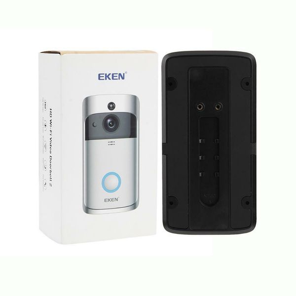 2020 official original eken v5 two way audio doorbell hd 720p wireless wifi night vision camera app control, Black;white
2020 official original eken v5 two way audio doorbell hd 720p wireless wifi night vision camera app control, Black;white