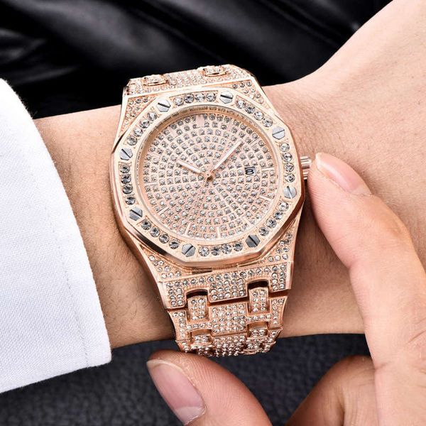 men's watch inlaid hop hip diamond fashion big dial calendar quartz watch gold australia jewelry ap7b, Slivery;brown
men's watch inlaid hop hip diamond fashion big dial calendar quartz watch gold australia jewelry ap7b, Slivery;brown