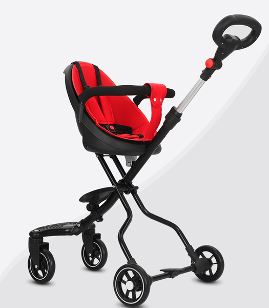 Strolling Baby Artifact Trolley Children's Two-way Folding Can Sit And Lie High Landscape Baby Light Four Wheeled