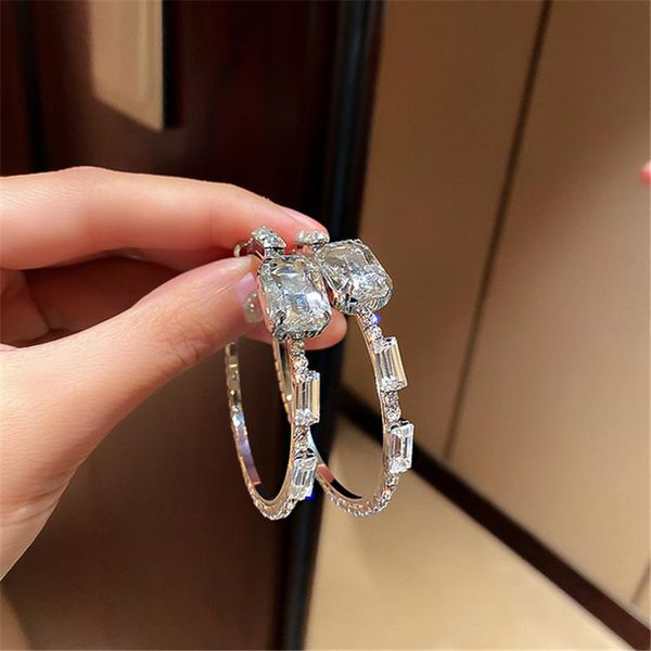fyuan big zircon crystal hoop earrings for women bijoux geometric circle earrings party statement jewelry, Golden;silver
fyuan big zircon crystal hoop earrings for women bijoux geometric circle earrings party statement jewelry, Golden;silver