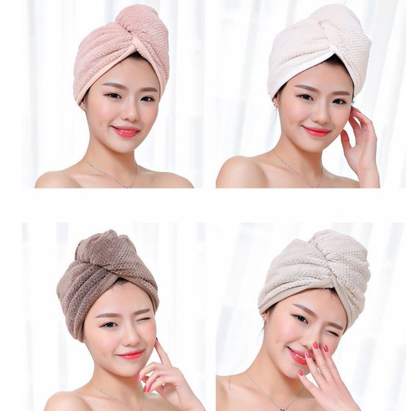 magic microfiber hair fast drying dryer towel bath wrap hat quick shower cap turban towel dry 4styles