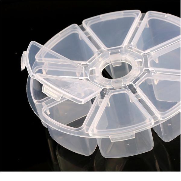 6 slots/8 slots round compartment plastic storage box for beads earrings adjustable jewelry container transparent jlltel, Black;white
6 slots/8 slots round compartment plastic storage box for beads earrings adjustable jewelry container transparent jlltel, Black;white