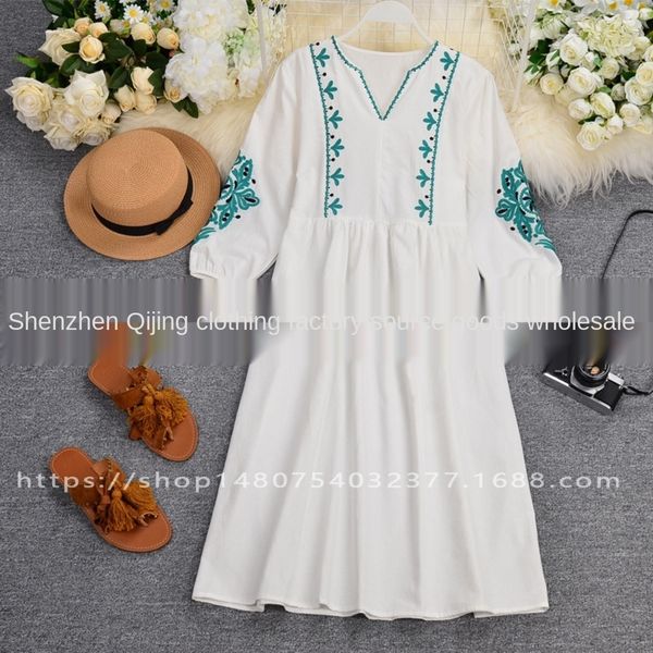 fvz9m korean embroidery high heavy industry ins dressembroidered dress flower loose pleated elegant waist long over knee lantern sleeve dres, Black;gray
fvz9m korean embroidery high heavy industry ins dressembroidered dress flower loose pleated elegant waist long over knee lantern sleeve dres, Black;gray