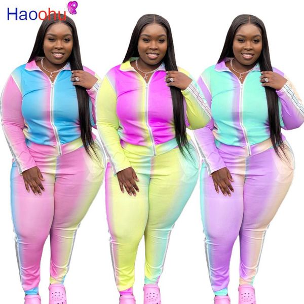 sport rainbow sweatsuit women's set zipper jacket pencil pants set active tracksuit two piece fitness plus size l-5xl outfits, Gray
sport rainbow sweatsuit women's set zipper jacket pencil pants set active tracksuit two piece fitness plus size l-5xl outfits, Gray