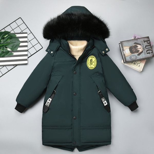 boys winter cotton long new velvet thick cotton jacket embroidered breast badge with large fur collar boys coats 2 colors 201126, Blue;gray
boys winter cotton long new velvet thick cotton jacket embroidered breast badge with large fur collar boys coats 2 colors 201126, Blue;gray