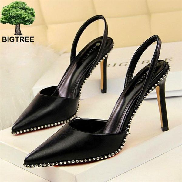 dress shoes bigtree show thin women sandals rivet back strap shallow high heels women's solid flock/pu pointed toe party, Black
dress shoes bigtree show thin women sandals rivet back strap shallow high heels women's solid flock/pu pointed toe party, Black
