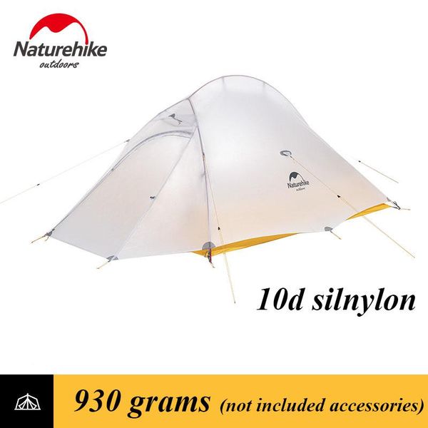 930 grams naturehike new 10d silnylon camping tent cloud up ul 2 person portable outdoor hiking
930 grams naturehike new 10d silnylon camping tent cloud up ul 2 person portable outdoor hiking