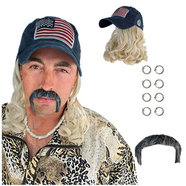 hats, scarves & gloves sets flag winter hat long synthetic baseball cap hair exotic cosplay blonde wig with clip earrings and mustache fits, Blue;gray
hats, scarves & gloves sets flag winter hat long synthetic baseball cap hair exotic cosplay blonde wig with clip earrings and mustache fits, Blue;gray