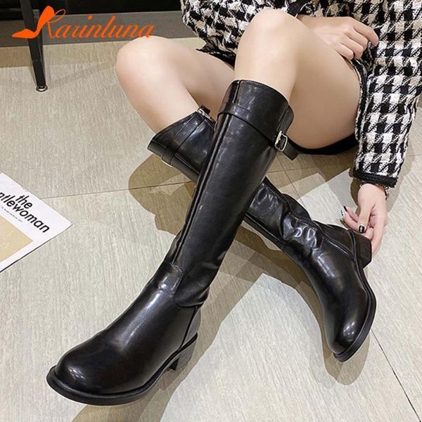 boots drop women shoes 2021 fashion riding round toe buckle straps square thick heels mid-calf booties1, Black
boots drop women shoes 2021 fashion riding round toe buckle straps square thick heels mid-calf booties1, Black