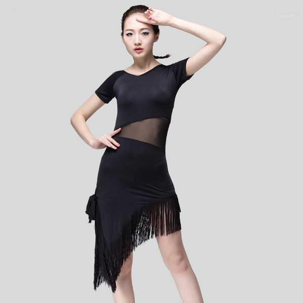 latin dance dress women short-sleeve latin dance practice clothes tassel ballroom dress one-piece woman ballroom costumes1, Black;red
latin dance dress women short-sleeve latin dance practice clothes tassel ballroom dress one-piece woman ballroom costumes1, Black;red