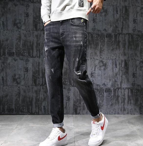 men's jeans 2021 summer style men leisure pants mens black denim trousers zipper pencil, Blue
men's jeans 2021 summer style men leisure pants mens black denim trousers zipper pencil, Blue