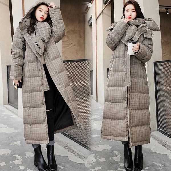 down cotton clothing 2019 korean plus size plaid long jacket hooded autumn winter clothes women coat thick warm parka h2121, Black
down cotton clothing 2019 korean plus size plaid long jacket hooded autumn winter clothes women coat thick warm parka h2121, Black