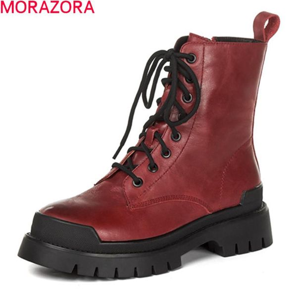 boots morazora 2021 arrival fashion ankle genuine leather square heels round toe causal ladies shoes women, Black
boots morazora 2021 arrival fashion ankle genuine leather square heels round toe causal ladies shoes women, Black