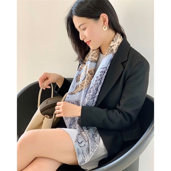 6 colors 100% silk scarf shawl for women ladies fashion spring scarves foulard "city of horses" 201023, Blue;gray
6 colors 100% silk scarf shawl for women ladies fashion spring scarves foulard "city of horses" 201023, Blue;gray