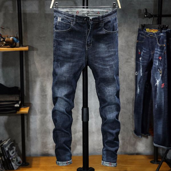 pants autumn and winter new jeans elastic slim leggings trend versatile young men's trousers, Blue
pants autumn and winter new jeans elastic slim leggings trend versatile young men's trousers, Blue