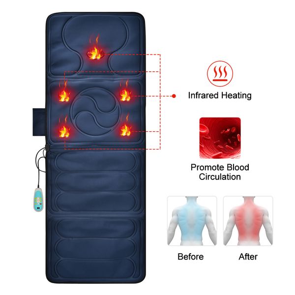 electric heating vibrating back massager mat infrared treatment cushion seat pad full body massage chair home office relaxation perfections
electric heating vibrating back massager mat infrared treatment cushion seat pad full body massage chair home office relaxation perfections