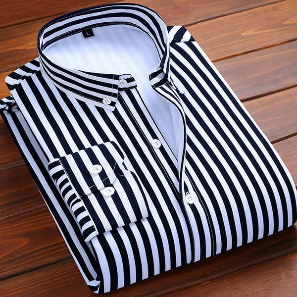 2020 winter men's casual thick shirt warm business striped shirt plus velvet simple 8-color plaid shirt, White;black
2020 winter men's casual thick shirt warm business striped shirt plus velvet simple 8-color plaid shirt, White;black