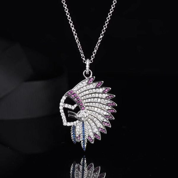 pendant necklaces women's jewelry necklace head feather exaggerated clothing chain, Silver
pendant necklaces women's jewelry necklace head feather exaggerated clothing chain, Silver