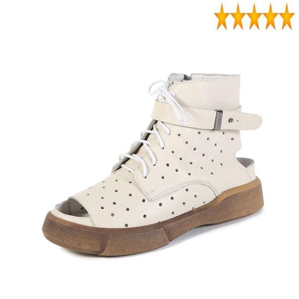 street summer genuine leather high shoes women hollow out peep toe lace up flat sandals fashion leisure platform sandal, Black
street summer genuine leather high shoes women hollow out peep toe lace up flat sandals fashion leisure platform sandal, Black