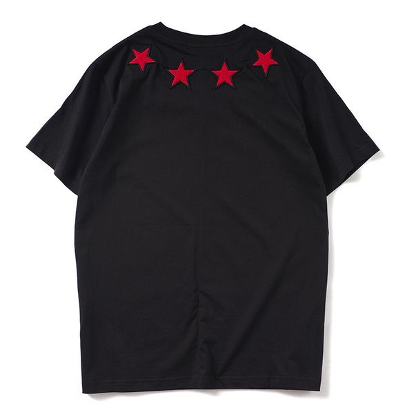 fashion designer t shirt mens clothing men women short sleeve five pointed star flock printing tees, White;black
fashion designer t shirt mens clothing men women short sleeve five pointed star flock printing tees, White;black