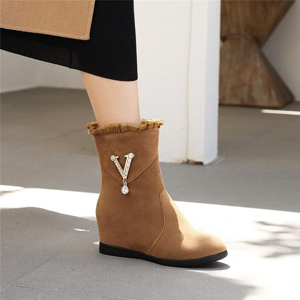 boots yqbtdl fashion sweet lace ruffles princess womens booties hidden high heel height increasing faux nubuck ankle boot winter shoes, Black
boots yqbtdl fashion sweet lace ruffles princess womens booties hidden high heel height increasing faux nubuck ankle boot winter shoes, Black