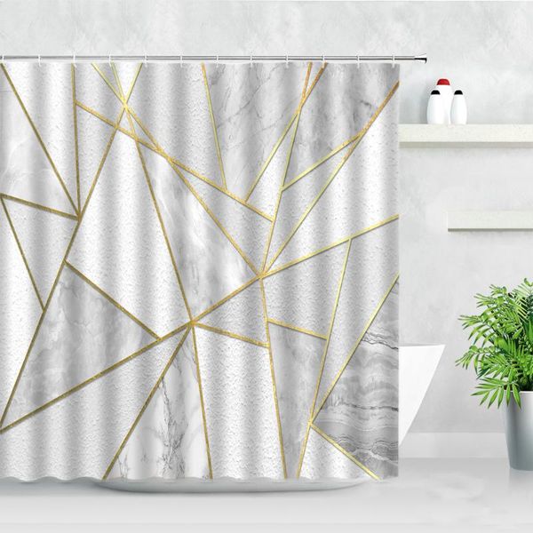 geometric pattern shower curtains white marble golden stripe nordic style modern home bathroom decor waterproof bath curtain set
geometric pattern shower curtains white marble golden stripe nordic style modern home bathroom decor waterproof bath curtain set