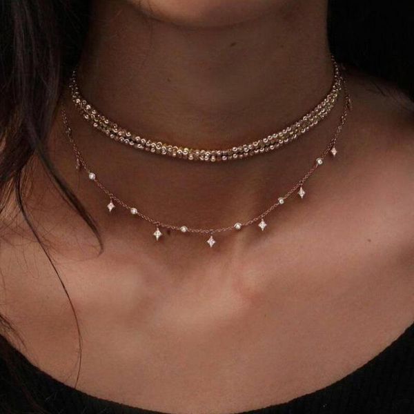 2020 new cubic zirconia star multi-layer necklace women bohemia choker necklace statement jewelry, Silver
2020 new cubic zirconia star multi-layer necklace women bohemia choker necklace statement jewelry, Silver