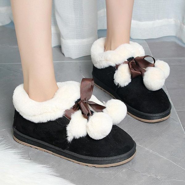 rimocy 2020 winter women lovely plush ball snow boots casual flat heels cotton shoes woman platform warm fur ankle boots female, Black
rimocy 2020 winter women lovely plush ball snow boots casual flat heels cotton shoes woman platform warm fur ankle boots female, Black