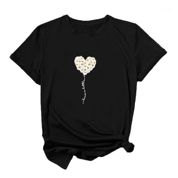 little daisies heart t shirt women short sleeve graphic tees women cotton tshirt gift casual tee shirt femme1, White
little daisies heart t shirt women short sleeve graphic tees women cotton tshirt gift casual tee shirt femme1, White