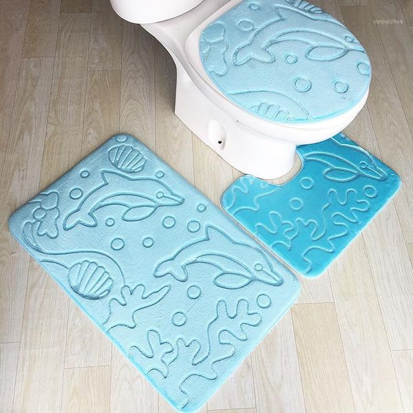 dolphin flannel embossed bathroom mats toilet three-piece carpet bathroom absorbent mat mat toilet seat cushion1
dolphin flannel embossed bathroom mats toilet three-piece carpet bathroom absorbent mat mat toilet seat cushion1