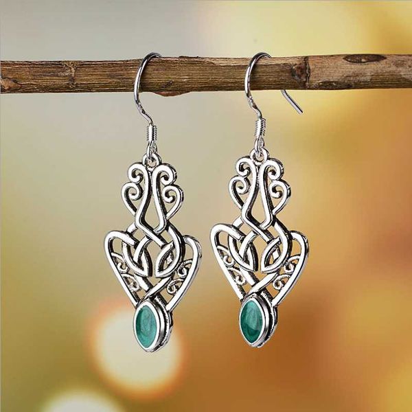 2021 new fashion simple retro hollow flower earrings retro temperament all-match female earrings, Silver