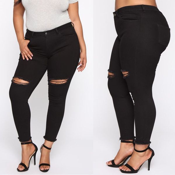 fashion women designer jeans plus size womans clothes womens femme ripped jeans woman high waist elastic force hole pencil pants ft433, Blue
fashion women designer jeans plus size womans clothes womens femme ripped jeans woman high waist elastic force hole pencil pants ft433, Blue