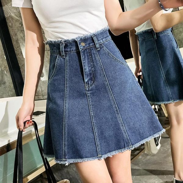 2020 women's new denim skirt fashion summer high waist korean skirt blue plus size a-line denim skirt#o1, Black
2020 women's new denim skirt fashion summer high waist korean skirt blue plus size a-line denim skirt#o1, Black
