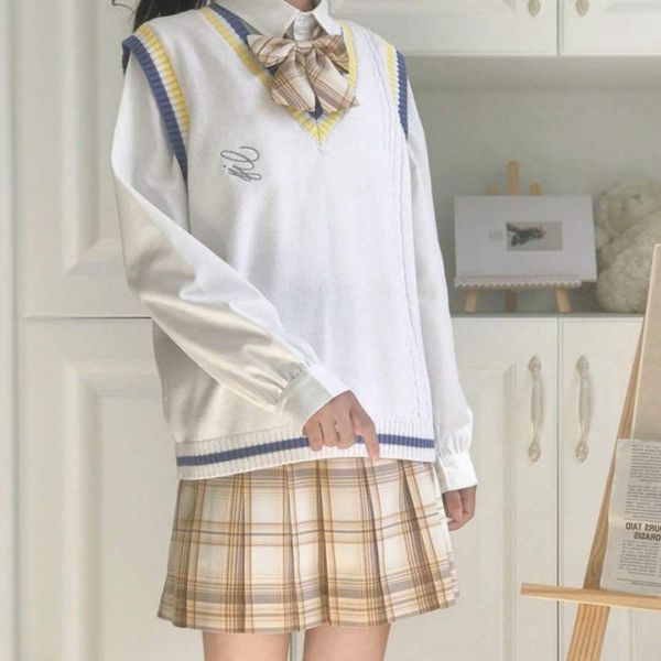 nulqp autumn and pullover winter newjk uniform loose pullover sweater vest v-neck vest female student trend kq22o, White;black
nulqp autumn and pullover winter newjk uniform loose pullover sweater vest v-neck vest female student trend kq22o, White;black