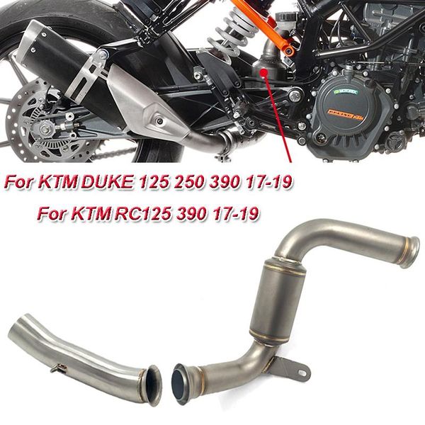 motorcycle exhaust muffler eliminating mid pipe for rc duke 390 125 250 duke 2020 2020 rc125 rc390 eliminator link pipe