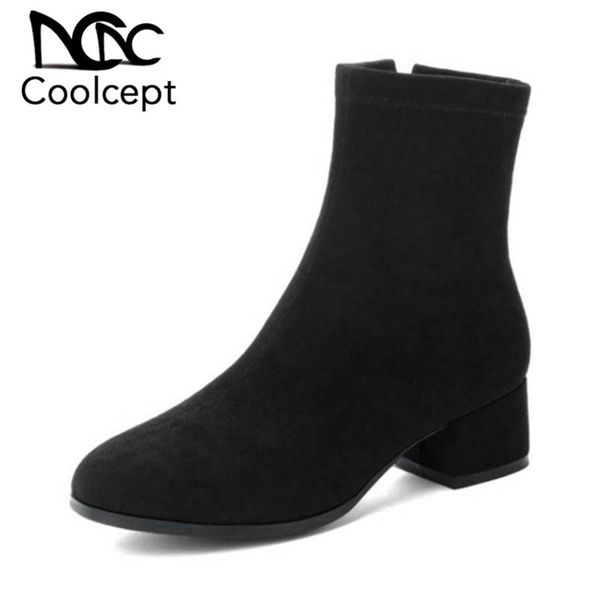 boots coolcept plus size 31-45 office ladies zipper ankle simple classics pointed toe shoes woman daily botas female footwear, Black
boots coolcept plus size 31-45 office ladies zipper ankle simple classics pointed toe shoes woman daily botas female footwear, Black